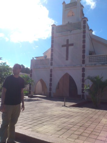 Jeffski at Dare Church, which is not the memorial cafe and museum, Dare, East Timor